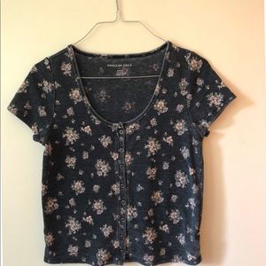 Floral Cropped Tee